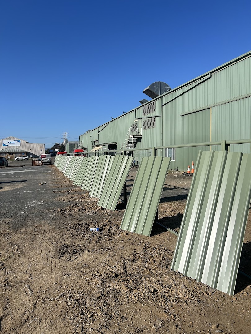 Colorbond panels staged at a commercial site – a real job by Anesbury Fencing & Construction in Wagga Wagga